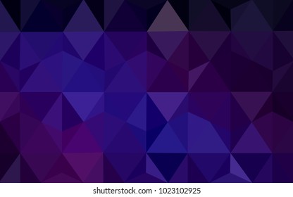 Dark Pink, Blue vector polygonal illustration, which consist of triangles. Triangular design for your business. Creative geometric background in Origami style with gradient