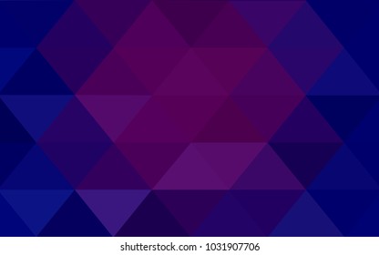 Dark Pink, Blue vector polygonal illustration, which consist of triangles. Triangular pattern for your business design. Geometric background in Origami style with gradient. 