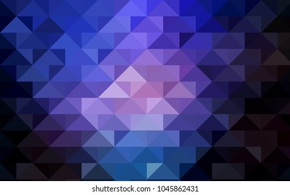 Dark Pink, Blue vector polygonal template. Glitter abstract illustration with an elegant design. Brand-new style for your business design.
