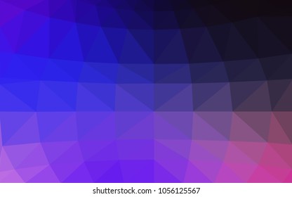 Dark Pink, Blue vector polygonal illustration, which consist of triangles. Triangular design for your business. Creative geometric background in Origami style with gradient