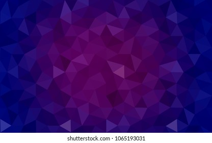 Dark Pink, Blue vector polygonal illustration, which consist of triangles. Triangular pattern for your business design. Geometric background in Origami style with gradient. 
