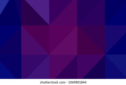 Dark Pink, Blue vector polygonal template. Glitter abstract illustration with an elegant design. A completely new design for your business.