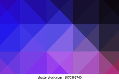 Dark Pink, Blue vector polygonal background. A completely new color illustration in a  polygonal style. That pattern can be used as a part of a brand book.