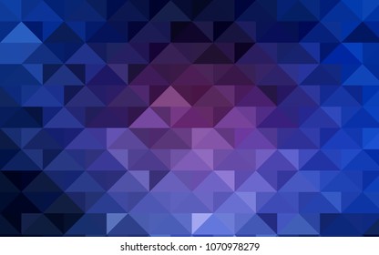 Dark Pink, Blue vector polygonal background. A sample with polygonal shapes. The completely new template can be used for your brand book.