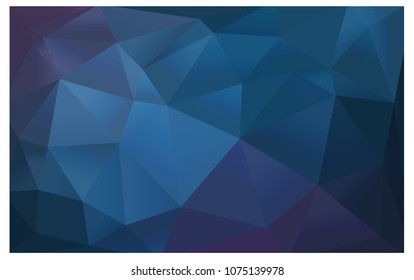 Dark Pink, Blue vector polygonal illustration, which consist of triangles. Triangular design for your business. Creative geometric background in Origami style with gradient