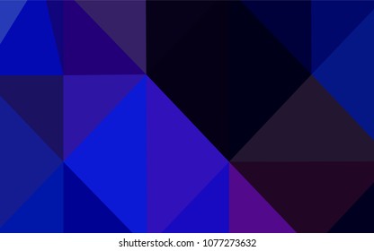 Dark Pink, Blue vector polygonal background. Glitter abstract illustration with an elegant design. The polygonal design can be used for your web site.
