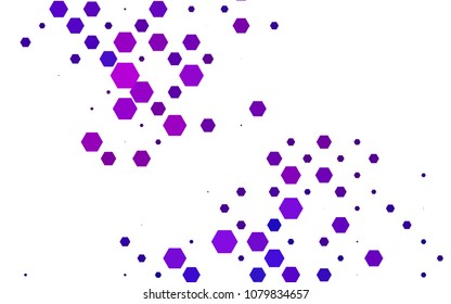 Dark Pink, Blue vector polygonal illustration, which consist of hexagons. Hexagonal pattern for your business design. Geometric background in Origami style with gradient. 