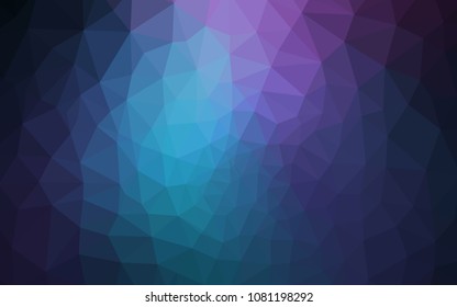 Dark Pink, Blue vector polygonal background. Shining colorful illustration with triangles. Pattern for a brand book's backdrop.