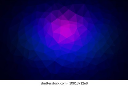 Dark Pink, Blue vector polygonal pattern. Shining polygonal illustration, which consist of triangles. Brand new design for your business.
