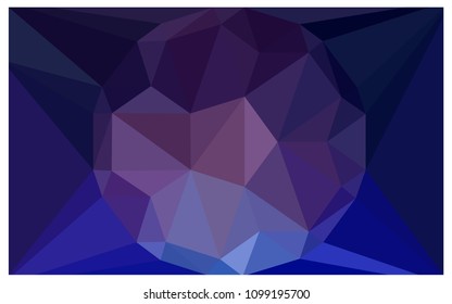 Dark Pink, Blue vector polygonal illustration, which consist of triangles with a gemstone in center. Triangular design of a huge diamond for your business. Creative geometric background of gems.