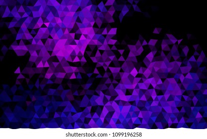 Dark Pink, Blue vector polygonal background. Glitter abstract illustration with an elegant design. A new texture for your design.
