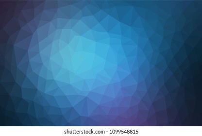 Dark Pink, Blue vector polygonal background. Creative illustration in halftone style with triangles. Completely new template for your banner.