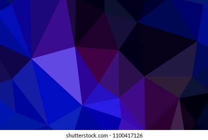 Dark Pink, Blue vector polygonal background. Geometric illustration in Origami style with gradient.  A new texture for your web site.