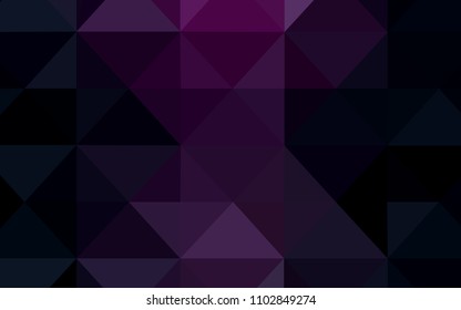 Dark Pink, Blue vector polygonal background. Colorful illustration in polygonal style with gradient. The template for cell phone's backgrounds.