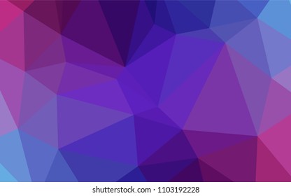 Dark Pink, Blue vector polygonal template. A completely new color illustration in a  polygonal style. The polygonal design can be used for your web site.