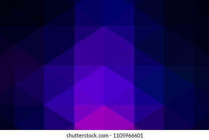 Dark Pink, Blue vector polygonal background. Creative illustration in halftone style with gradient. The polygonal design can be used for your web site.