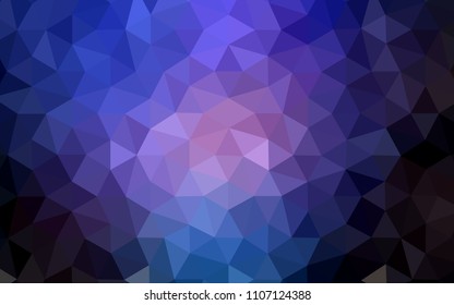 Dark Pink, Blue vector polygonal pattern. Colorful illustration in polygonal style with gradient. Completely new template for your banner.