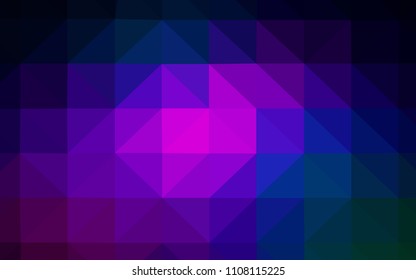 Dark Pink, Blue vector polygonal pattern. Creative geometric illustration in Origami style with gradient. A completely new design for your leaflet.