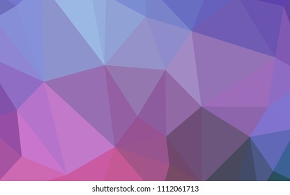 Dark Pink, Blue vector polygonal pattern. Shining colorful illustration with triangles. Polygonal design for your web site.