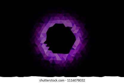 Dark Pink, Blue vector polygonal background. Modern geometrical abstract illustration with gradient. Brand new design for your business.