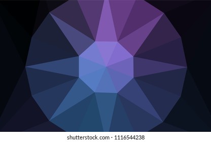 Dark Pink, Blue vector polygonal template with a diamond. Illustration in abstract style with triangles. Triangular pattern for your design.