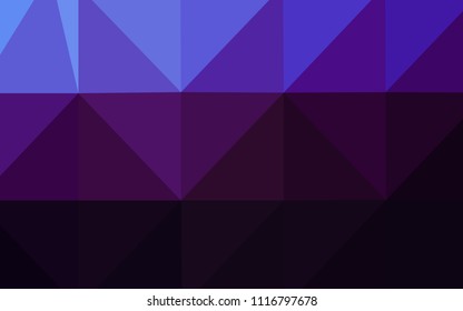 Dark Pink, Blue vector polygonal template. Geometric illustration in Origami style with gradient.  The template for cell phone's backgrounds.