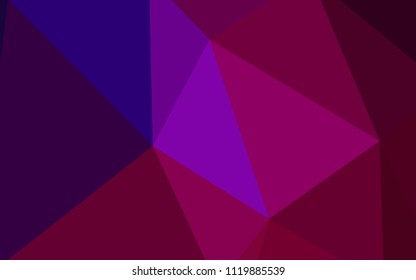 Dark Pink, Blue vector polygonal pattern. A completely new color illustration in a polygonal style. New template for your brand book.
