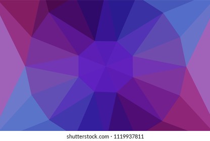 Dark Pink, Blue vector polygonal pattern with a diamond. Illustration in halftone style with triangles. New template for your brand book.