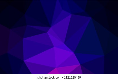 Dark Pink, Blue vector polygonal background. Glitter abstract illustration with an elegant design. The polygonal design can be used for your web site.