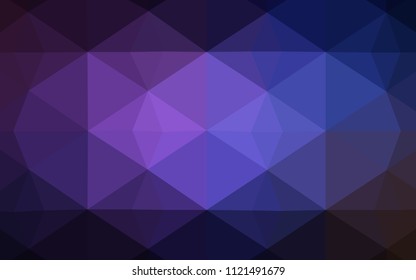 Dark Pink, Blue vector polygonal pattern. Geometric illustration in Origami style with gradient.  A completely new design for your leaflet.