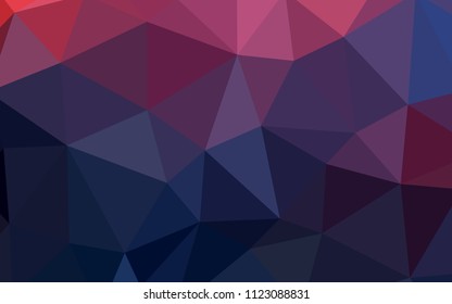 Dark Pink, Blue vector polygonal pattern. Colorful illustration in polygonal style with gradient. Best triangular design for your business.