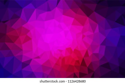 Dark Pink, Blue vector polygonal background. Colorful illustration in polygonal style with gradient. A new texture for your web site.