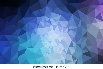 Dark Pink, Blue vector polygonal pattern. Colorful illustration in polygonal style with gradient. Brand new design for your business.