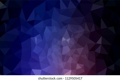 Dark Pink, Blue vector polygonal background. A completely new color illustration in a polygonal style. Brand new style for your business design.