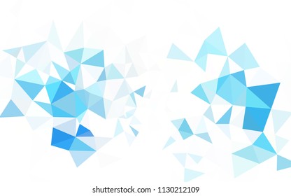 Dark Pink, Blue vector polygonal background. Creative illustration in halftone style with triangles. Completely new template for your banner.