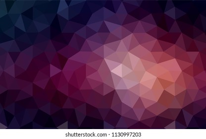 Dark Pink, Blue vector polygonal background. Creative illustration in halftone style with triangles. Textured pattern for your backgrounds.