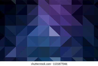 Dark Pink, Blue vector polygonal pattern. Glitter abstract illustration with an elegant triangles. Polygonal design for your web site.