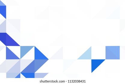 Dark Pink, Blue vector polygonal background. Shining colorful illustration with triangles. Triangular pattern for your design.