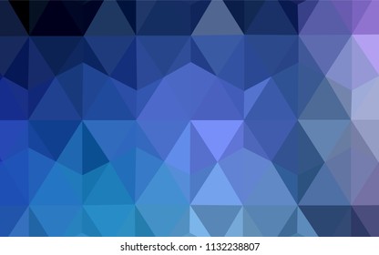 Dark Pink, Blue vector polygonal background. Creative illustration in halftone style with triangles. Brand new style for your business design.