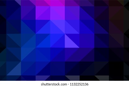 Dark Pink, Blue vector polygonal pattern. Colorful illustration in polygonal style with gradient. A completely new design for your leaflet.