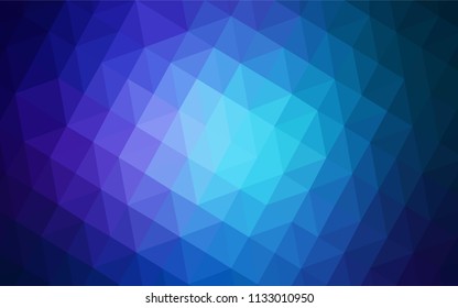 Dark Pink, Blue vector polygonal background. A sample with polygonal shapes. Triangular pattern for your design.