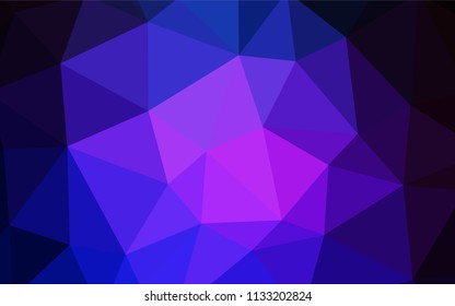 Dark Pink, Blue vector polygonal background. Glitter abstract illustration with an elegant triangles. Brand new style for your business design.