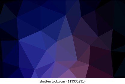 Dark Pink, Blue vector polygonal template. Modern abstract illustration with triangles. Textured pattern for your backgrounds.