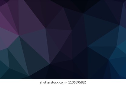 Dark Pink, Blue vector polygonal template. Colorful illustration in polygonal style with gradient. Brand new design for your business.