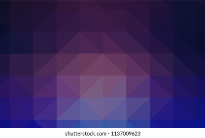 Dark Pink, Blue vector polygonal template. Glitter abstract illustration with an elegant triangles. Textured pattern for your backgrounds.