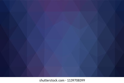 Dark Pink, Blue vector polygonal background. Shining colorful illustration with triangles. New template for your brand book.