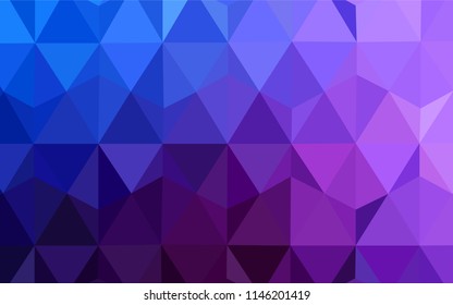 Dark Pink, Blue vector polygonal background. A sample with polygonal shapes. Brand new design for your business.