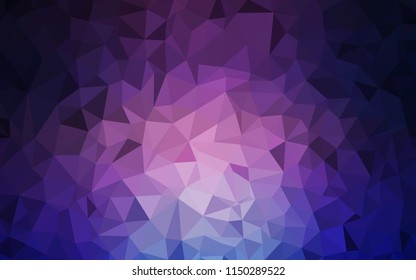 Dark Pink, Blue vector polygonal pattern. Colorful illustration in polygonal style with gradient. Polygonal design for your web site.