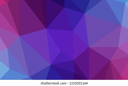 Dark Pink, Blue vector polygonal pattern. Creative geometric illustration in Origami style with gradient. Textured pattern for your backgrounds.