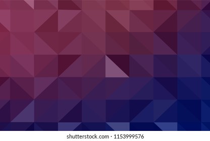 Dark Pink, Blue vector polygonal background. Colorful illustration in abstract style with triangles. Template for cell phone's backgrounds.